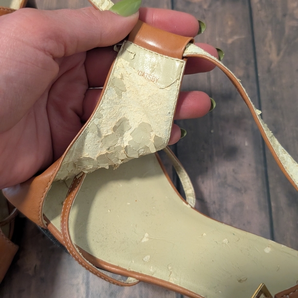 Brown Leather Women's Sandals - Picture 4 of 5